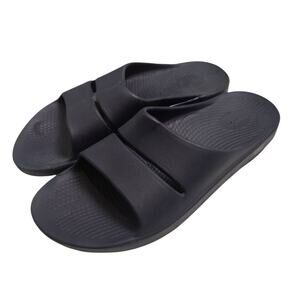 OOFOS M12-W14 OOahh Impact Absorption Recovery Comfort Slide Sandals Navy